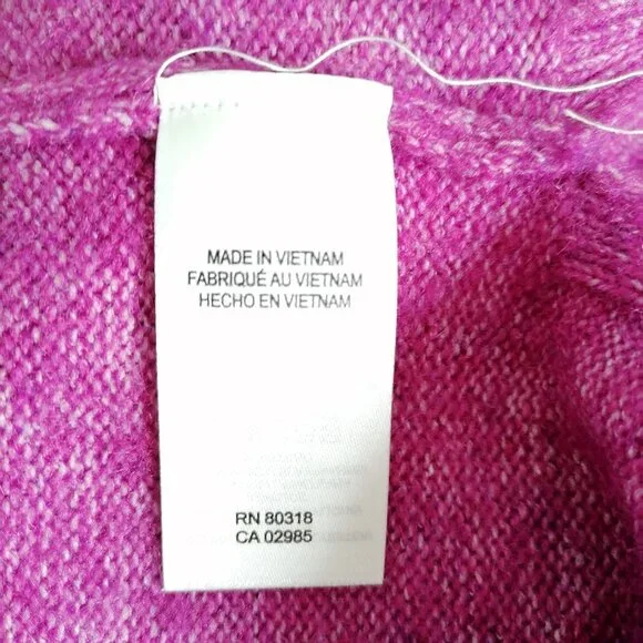 Lucky Brand Women's Raspberry V-Neck Drop Shoulder Pullover Sweater Size Large - Picture 6 of 7